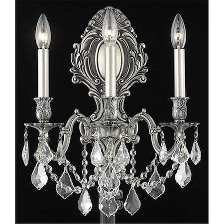Lighting Business 9603W14PW-RC Monarch Wall Sconce- Pewter - 14 W x 18 H in. LI2956572